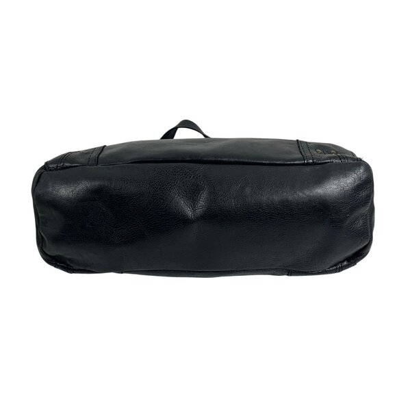 AMERICAN LEATHER CO Avery Sling Hobo Shoulder Bag Black Leather Tote EUC - Picture 3 of 13